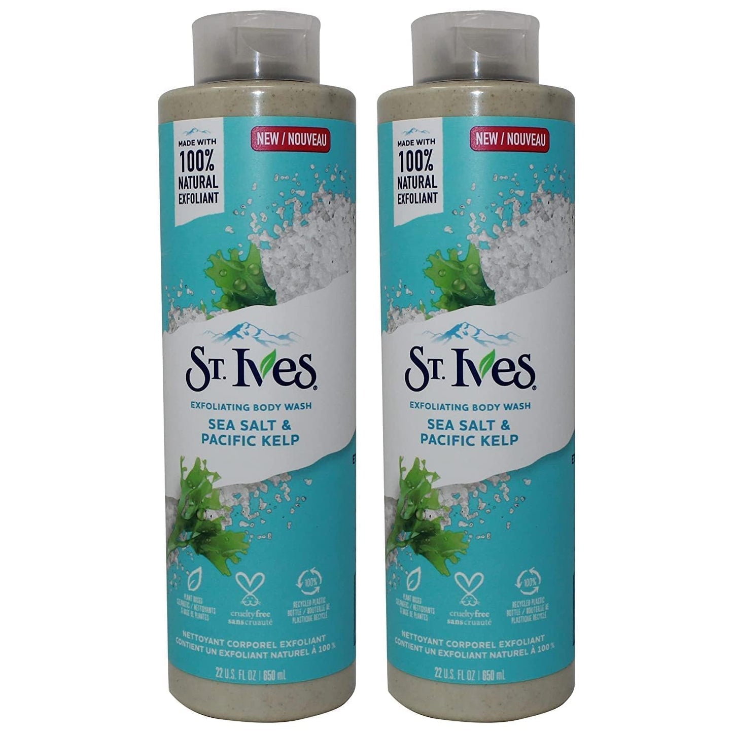 St Ives Body Wash Sea Salt & Pacific Kelp 22 Ounce (650ml) (Pack of 2)