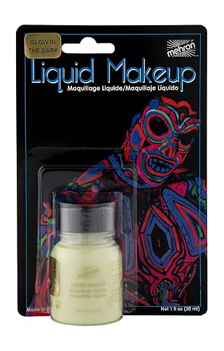 Mehron Makeup Liquid Makeup | Face Paint and Body Paint Perfect for Halloween, Cosplay I Air Brush Compatible (1 oz) (GLOW-IN-THE-DARK)