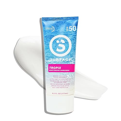 Surface Sunscreen Lotion SPF 50 for Face & Body, Lightweight Natural Formula, Reef Friendly, Broad Spectrum UVA UVB Protection, Water Resistant Sun