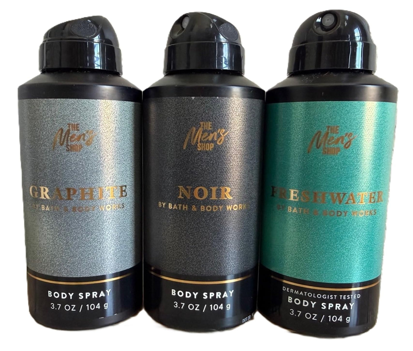 Bath & Body Works The Men's Shop Body Spray - Pack of 3 (Graphite, Noir, Freshwater)