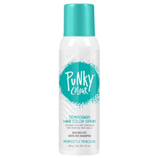 Punky Temporary Hair Color Spray - Perfectly Peacock, Temporary Hair Dye, Washable Non-Sticky Instant Hair-Color for Kids, Women, 3.5 oz, 1 Pack