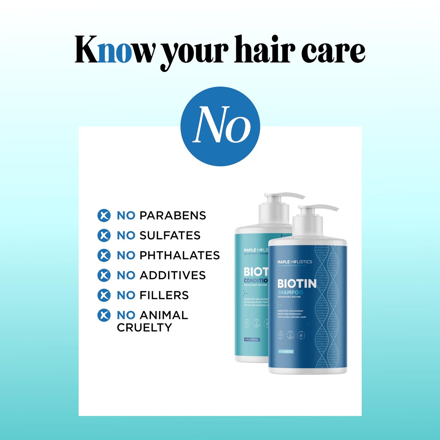 Rosemary Biotin Shampoo and Conditioner Set - Volumizing Shampoo and Conditioner for Thinning Hair for Women & Men with Nourishing B Vitamins - Color