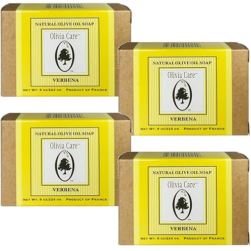 Olivia Care Premium Verbena Bath & Body Bar Soap | Organic, Vegan & Natural | Olive Oil | Repairs, Hydrates, Moisturizes & Deep Cleans | Good