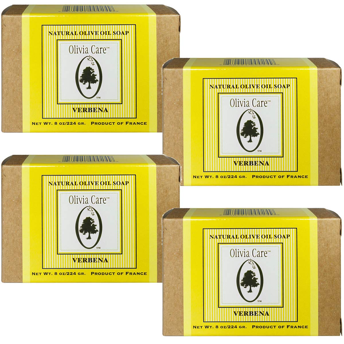 Olivia Care Premium Verbena Bath & Body Bar Soap | Organic, Vegan & Natural | Olive Oil | Repairs, Hydrates, Moisturizes & Deep Cleans | Good