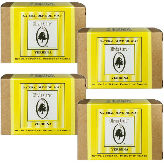 Olivia Care Premium Verbena Bath & Body Bar Soap | Organic, Vegan & Natural | Olive Oil | Repairs, Hydrates, Moisturizes & Deep Cleans | Good