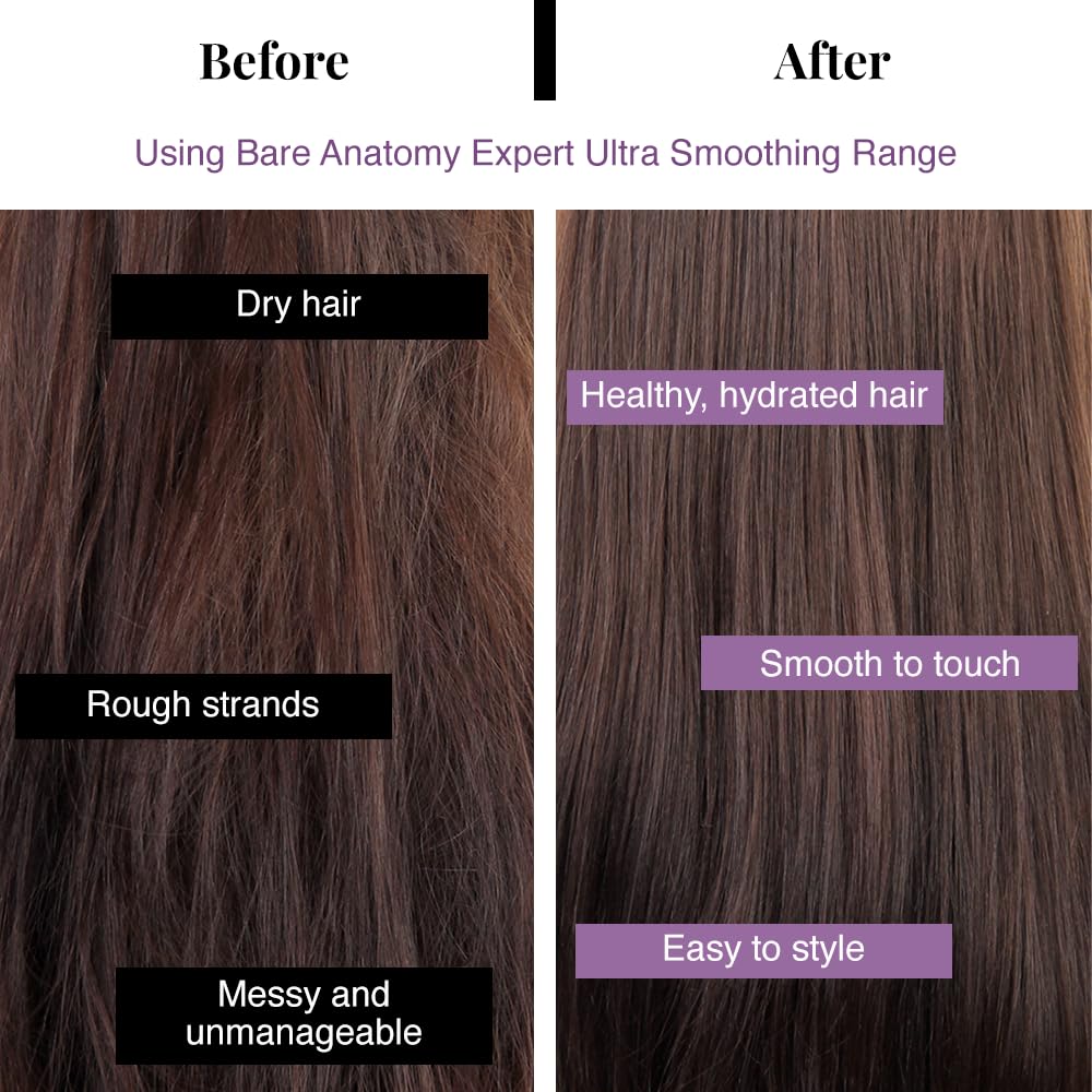 Bare Anatomy Ultra Smoothing Hair Serum Powered By Carbohydrate Complex & Niacinamide | Serum for Smooth & Shiny Hair | For Dry & Frizzy Hair | Women Beauty and Personal Care Bare Anatomy