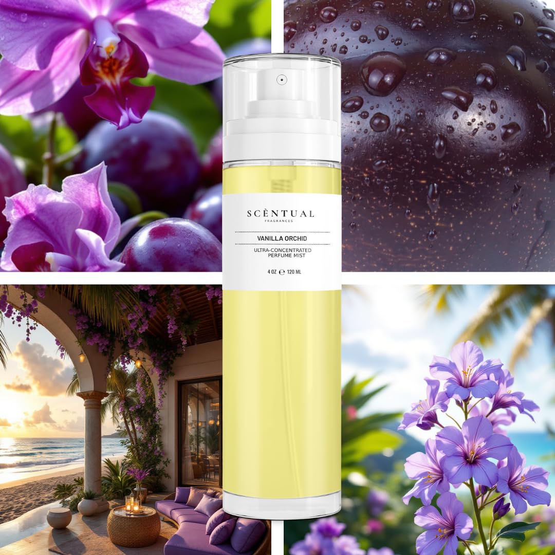 Scentual Fragrances, Ultra-Concentrated Hair & Body Perfume Mist, Long Lasting Women's Fragrance, Gourmand Perfumes for Women, Vegan and Cruelty Free