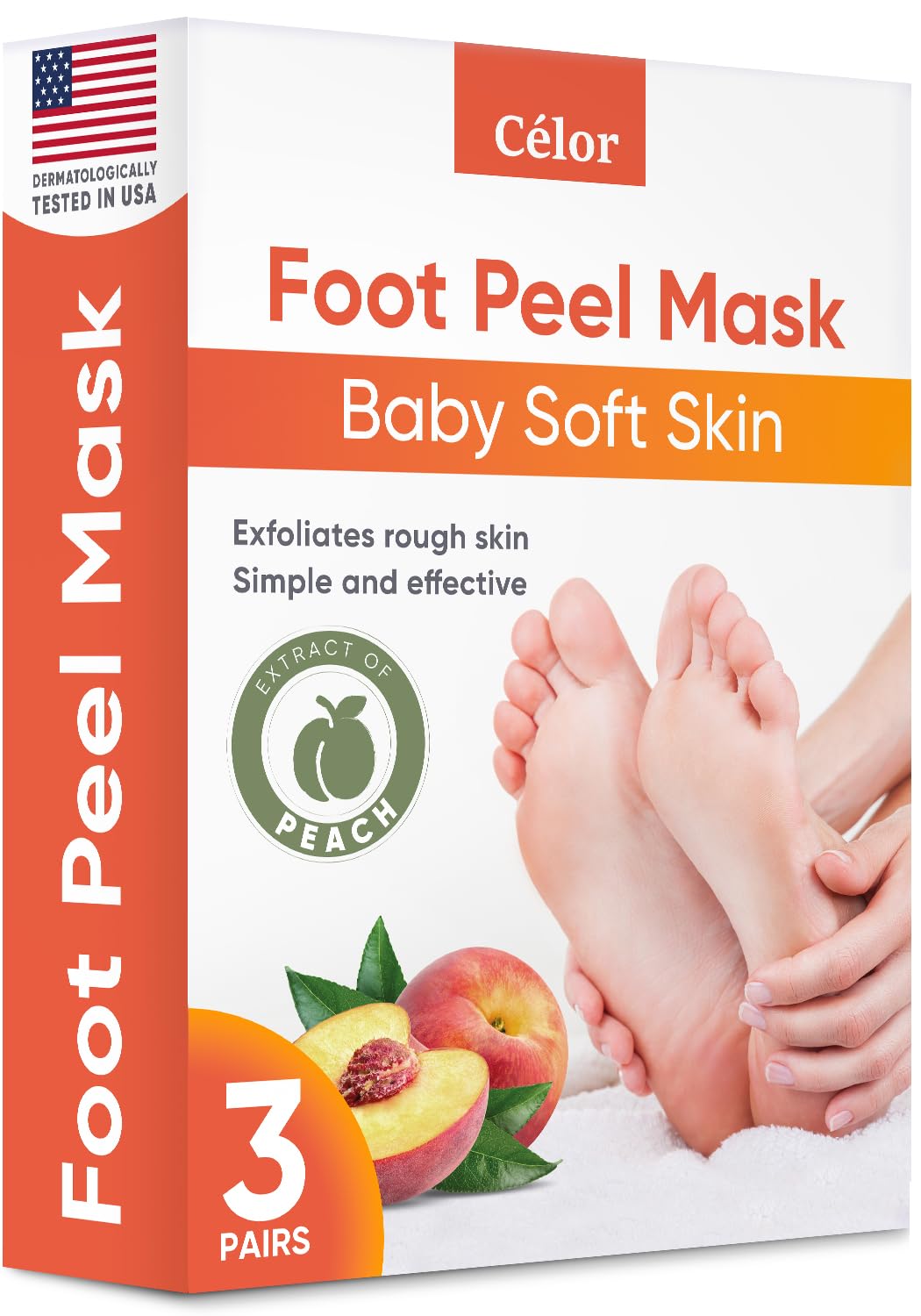 CÉLOR Foot Peeling Mask for Dry Cracked Feet | Foot Mask to Exfoliate Rough, Cracked, Dry Feet, Calluses for Soft Baby Feet Results | Made with Aloe Beauty and Personal Care CÉLOR Default Title