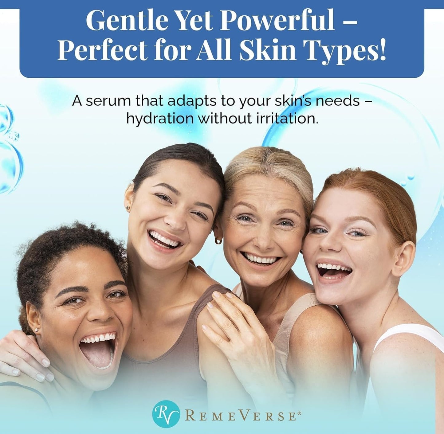 RemeVerse Hyaluronic Acid Serum with Vitamin C & Green Tea Extract - 100% Pure Formulation for Face, Lips & Décolleté - Intense Moisture for Dry Skin