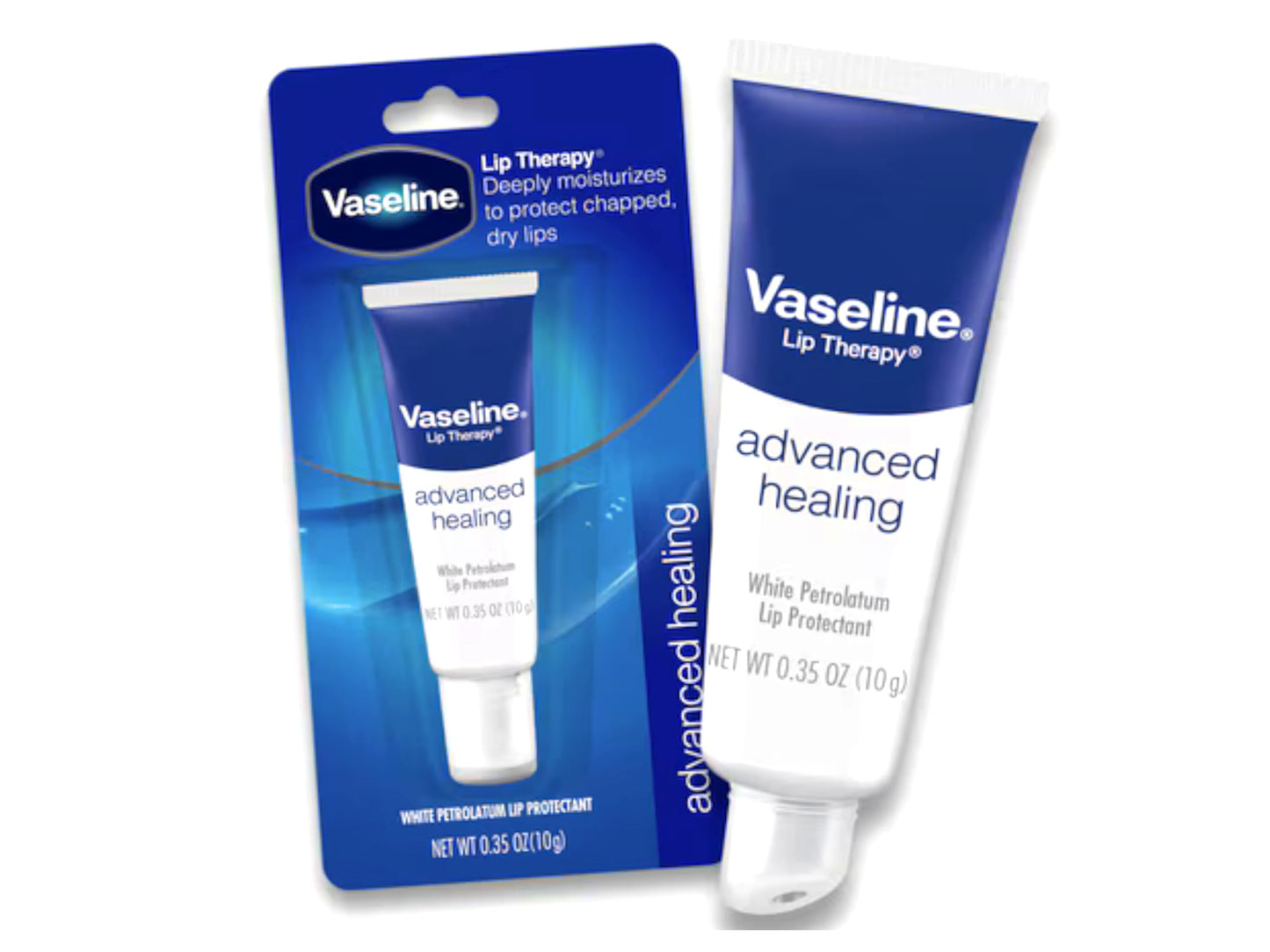 Vaseline Lip Therapy Lip Balm Tube, Advanced Healing Lip Protectant, 0.35 OZ - 7 Pack Beauty and Personal Care Vaseline