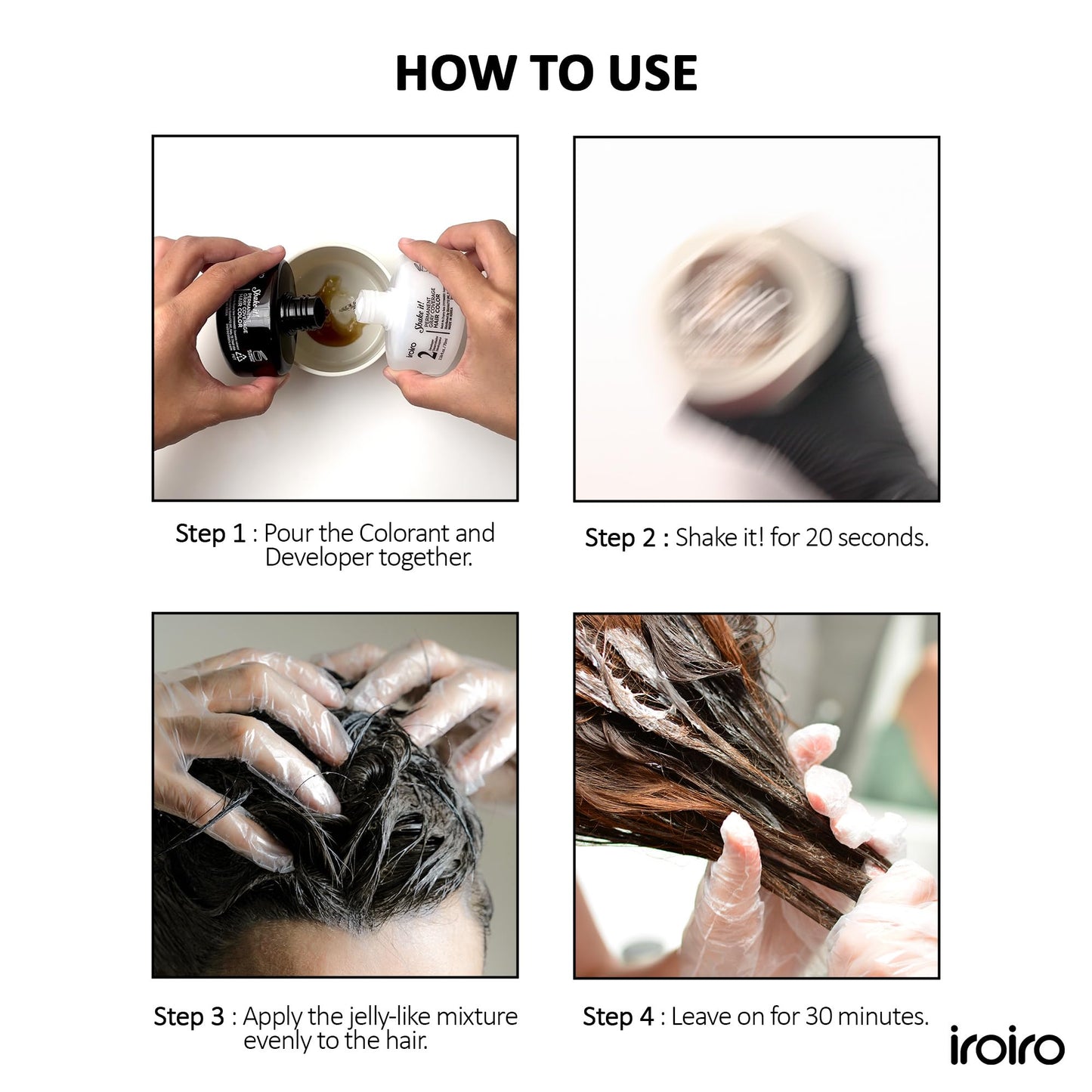 iroiro Permanent Gray Coverage Hair Color (Denim Blue, 4.72 oz)