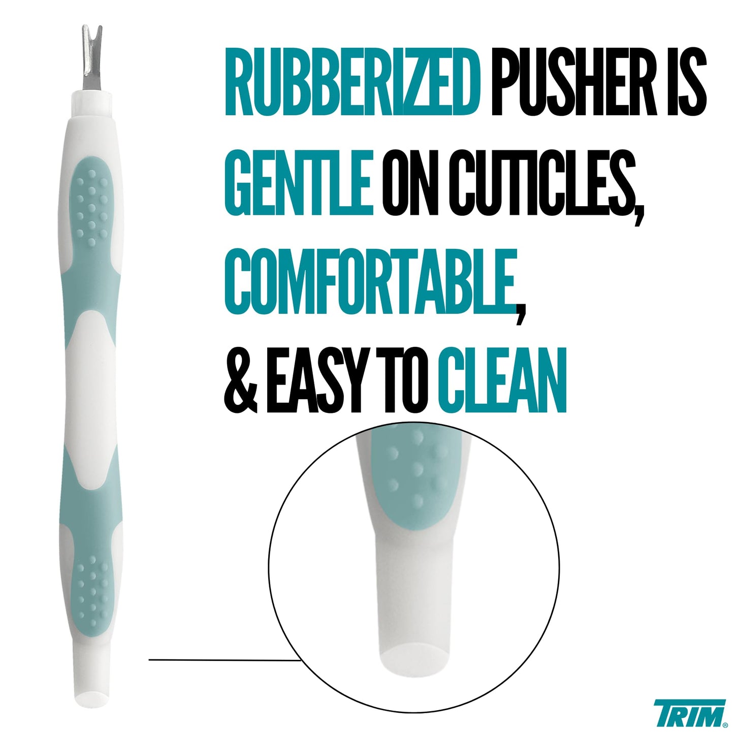 TRIM Easy Hold Cuticle Pusher & Remover, Stainless Steel Manicure Tool Beauty and Personal Care Trim