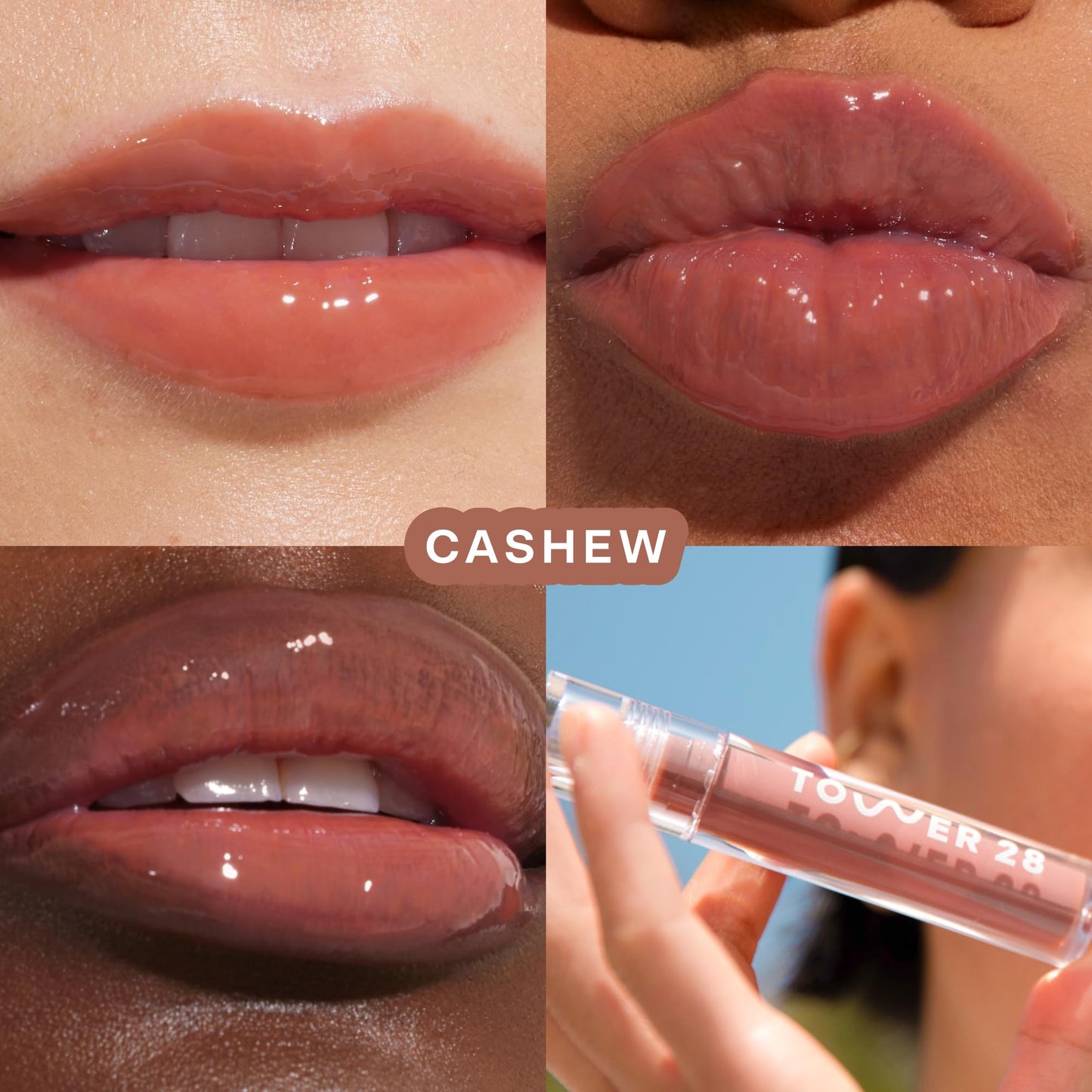 Tower 28 ShineOn Lip Gloss Jelly - Hydrating Tinted Lip Balm + Milky Gloss for Sensitive Lips - Non-Sticky + High-Shine Jelly Formula with Nourishing