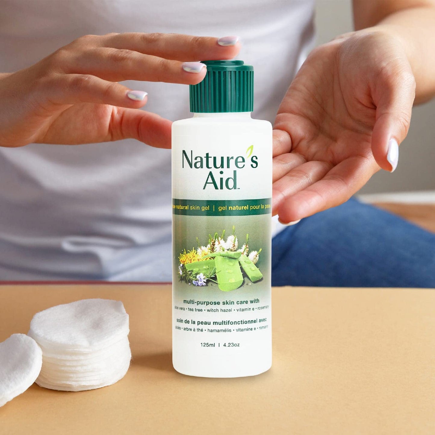 Natures Aid Original Skin Gel 125ml Award-Winning Multipurpose Formula Featuring Aloe Vera Gel Extract - 3X Factor. Works for After Sun Care, Dry