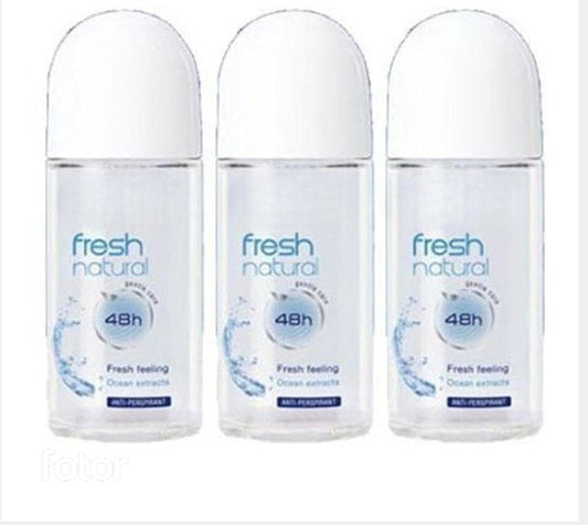 Fresh Natural 48 Hours Deodorant Roll on 50 Ml | (3 Pack) Beauty & Personal Care NIVEA