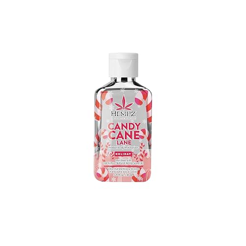 Hempz Limited Edition Peppermint Candy Cane Herbal Body Lotion Moisturizer (2.25 Oz) - Holiday Body Lotion for Women or Men with Dry or Sensitive Skin