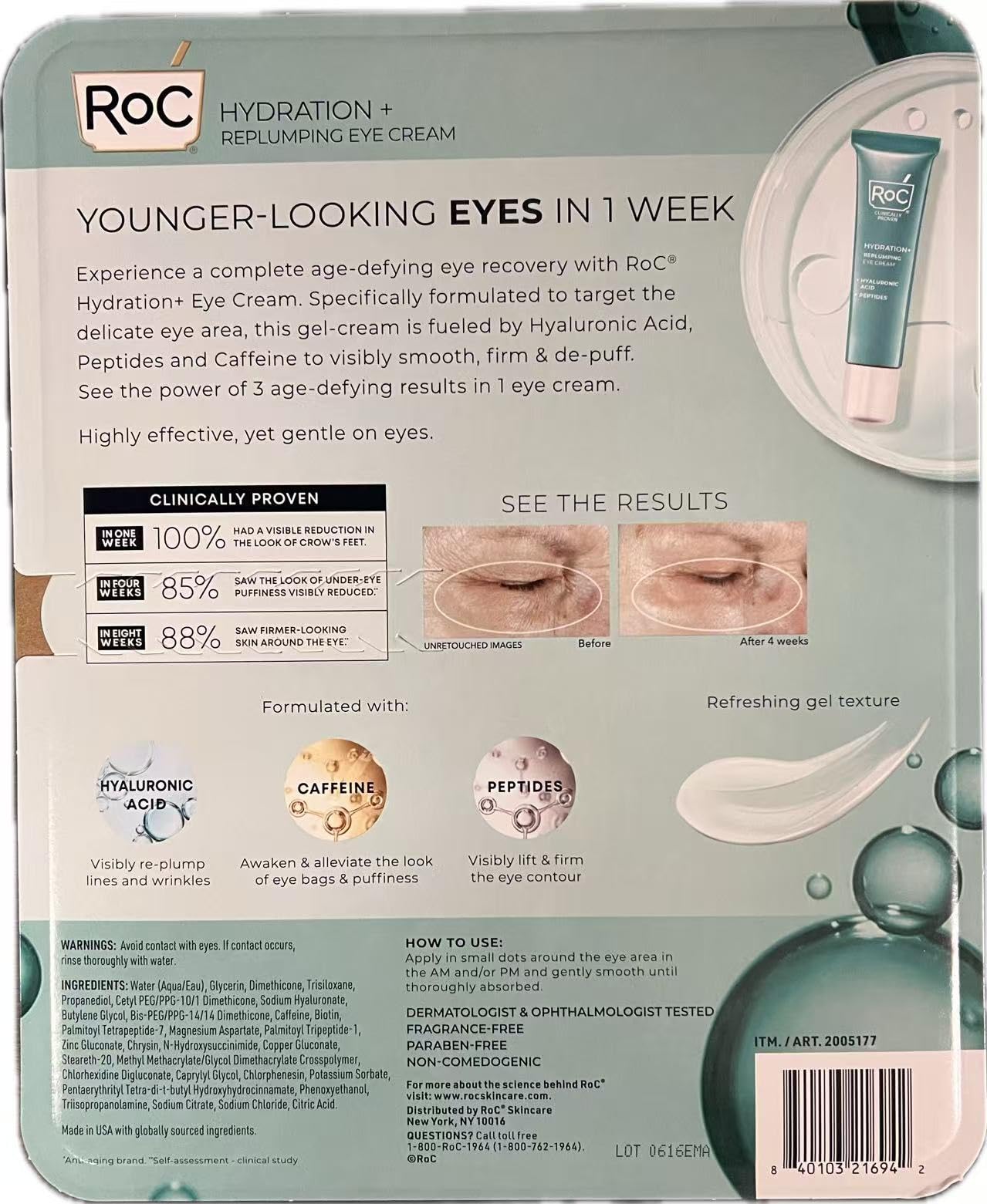 Hydrate and Plump Eye Cream 0.6 oz 3-pack