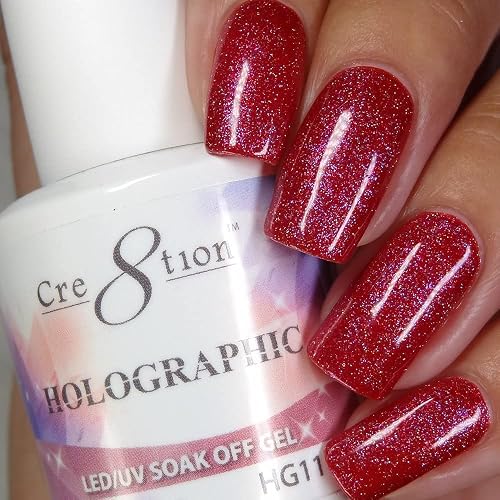 [HG11] Cre8tion - Holographic Collection Soak Off Gel [Easy Application] LED/UV Cured 15mL / 0.5 fl oz Beauty & Personal Care Cre8tion