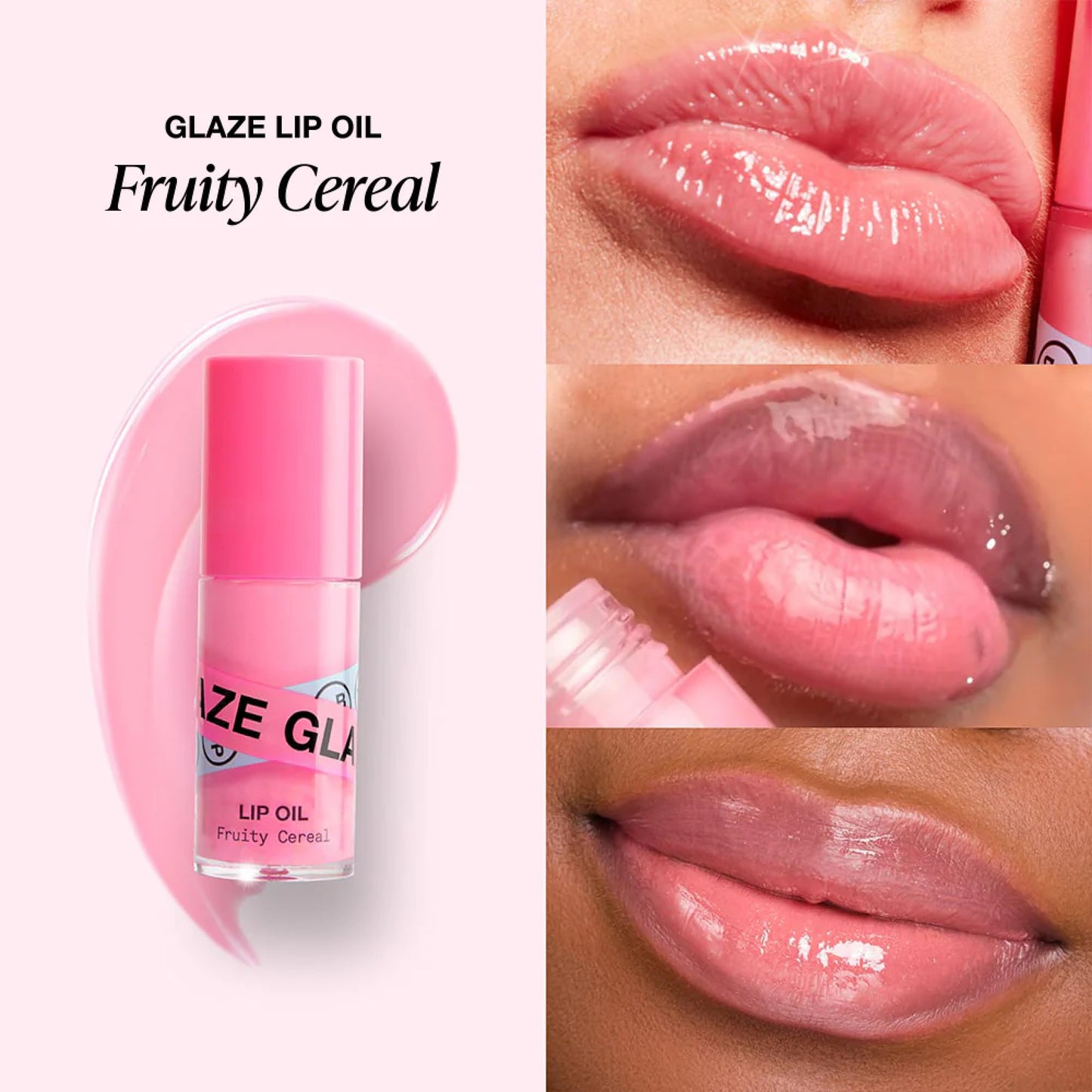 Innbeauty Project Glaze Lip Oil Fruity Cereal, Hydrating Vegan Lip Oil Gloss Hybrid, 0.2 OZ