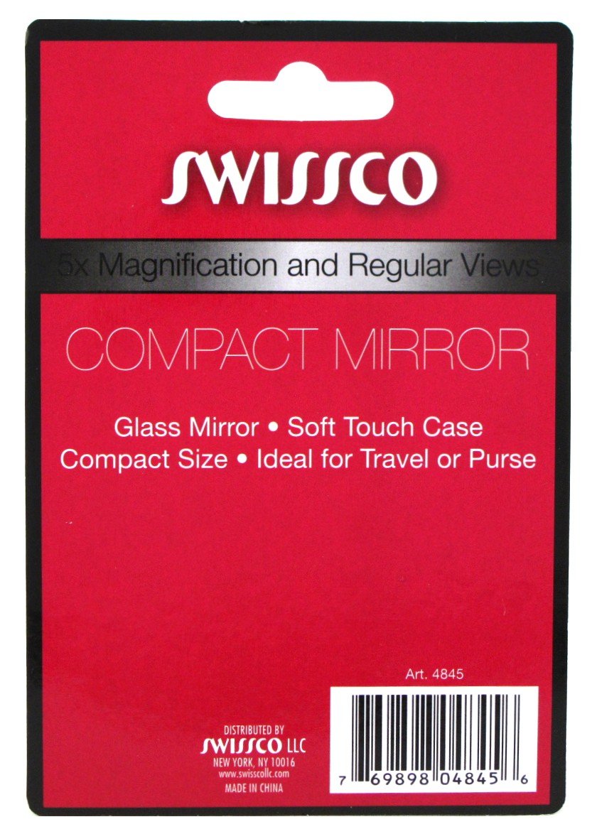 Swissco Mirror Compact & Magnifying 5X, Black, 1 ea (SG_B001KNSHJC_US)