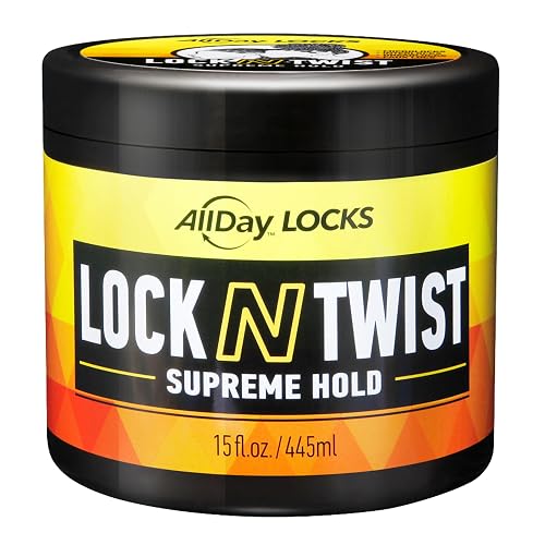 AllDay Locks Lock N Twist Supreme Hold - Extreme Styling Control for Locs, Microlocs, Twists, and Retwists, Provides Edge Control, Strong Hair Gel