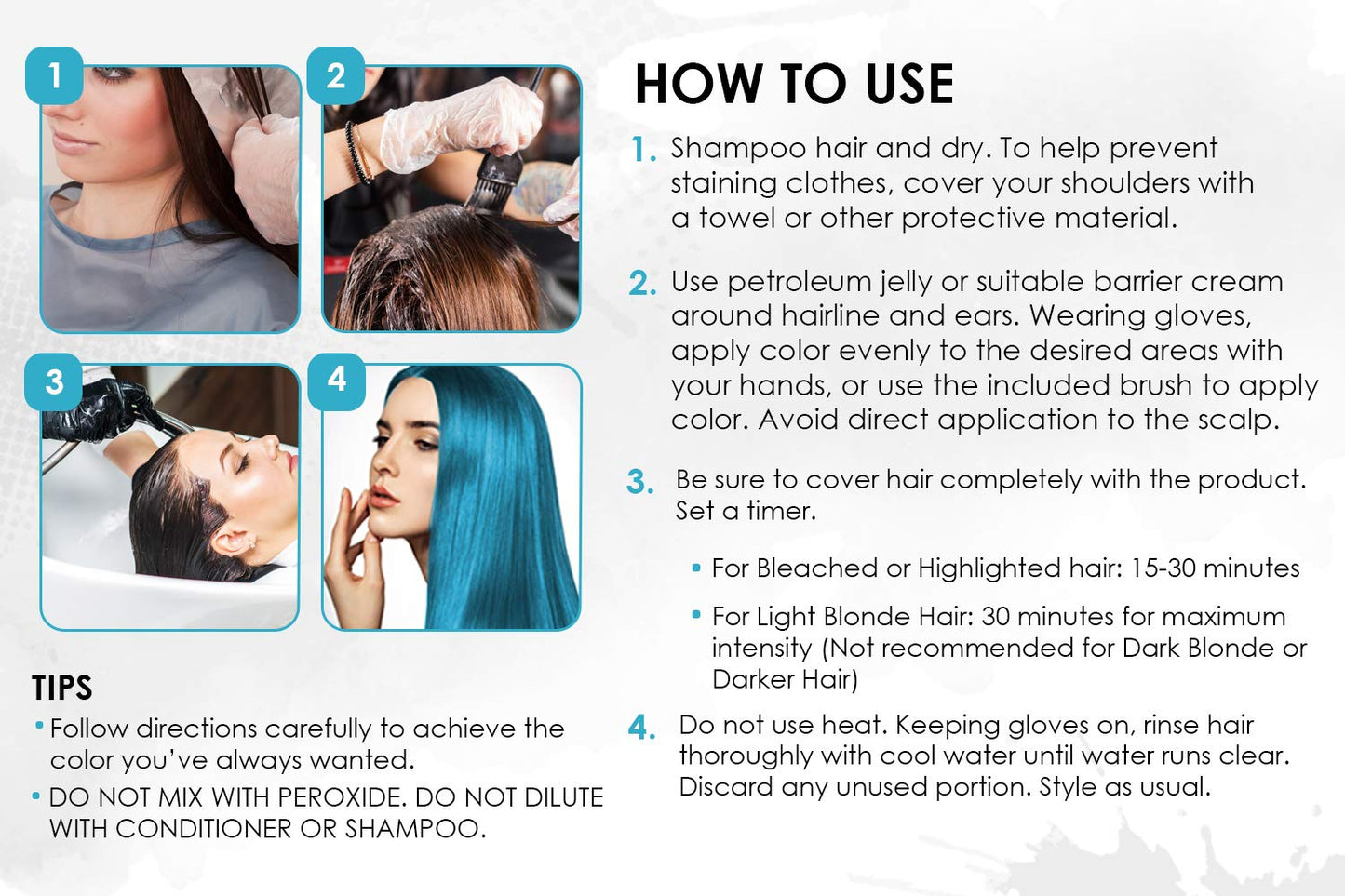 Punky Colour Box Kit Turquoise Semi Permanent Hair Color - Vegan, Cruelty-Free Conditioning Hair Dye, Lasts Up to 35 Washes