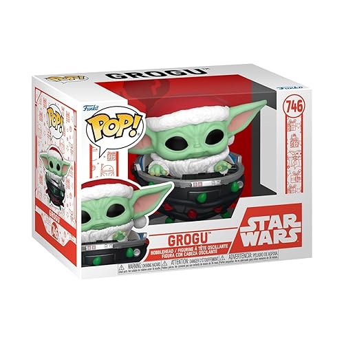 Funko POP! Star Wars: The Mandalorian Holiday - Grogu (Holiday Pram) - The Child - Baby Yoda - Pram - Collectable Vinyl Figure - Gift Idea - TV Fans