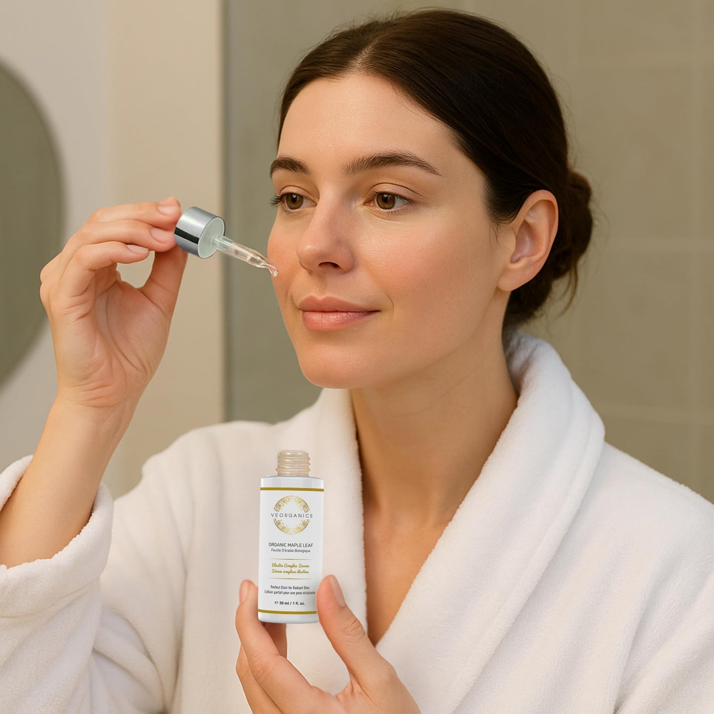 Organic Maple Leaf Elastin Complex Facial Serum - Rich in Vitamin C Serum - Face Serum Skin Care - Anti Aging Serum - Beauty & Personal Care Serum