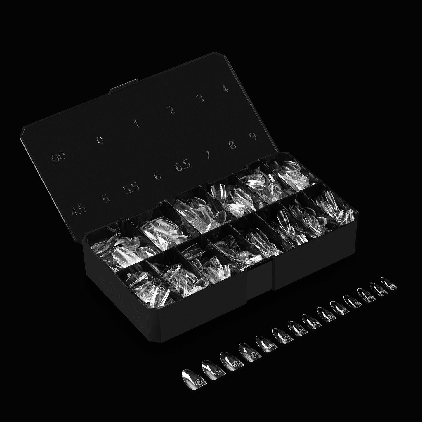 Apres Gel-X® Round Box of Nail Tips | 280 Tips, Soft Gel Tips, 14 Sizes 00-9 | Half-sizes Included (Natural Round Medium) Beauty & Personal Care APRÉS