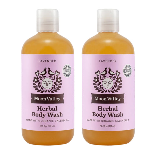 Herbal Body Wash, Lavender by Moon Valley, All Natural Ingredients, No Parabens, Vegan, Moisturizing Essential Oils, Two Pack Beauty & Personal Care Moon Valley Organics