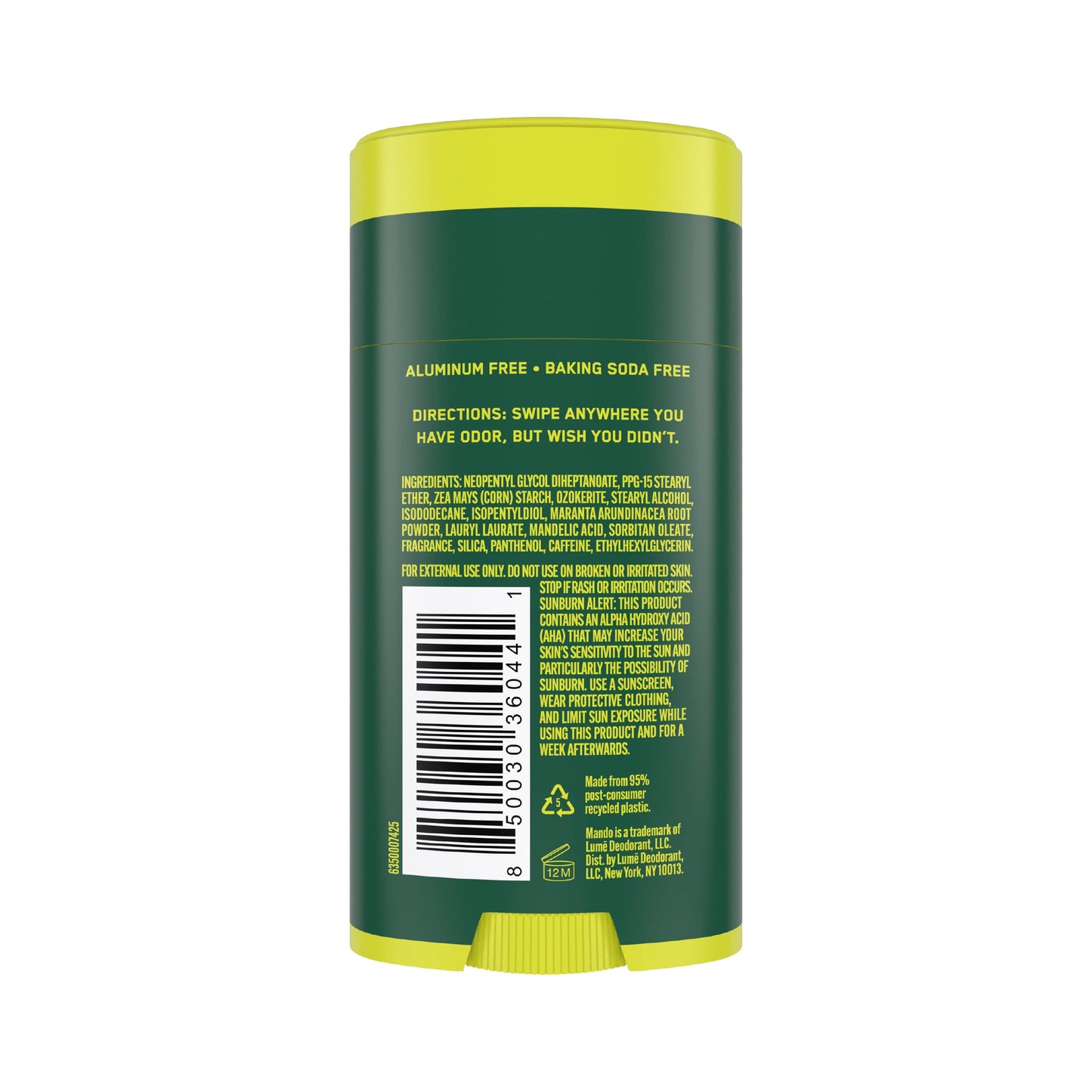 Mando Whole Body Deodorant For Men - Smooth Solid Stick - 72 Hour Odor Control - Aluminum Free, Baking Soda Free, Skin Safe - 2.6 Ounce (Mt Fuji)