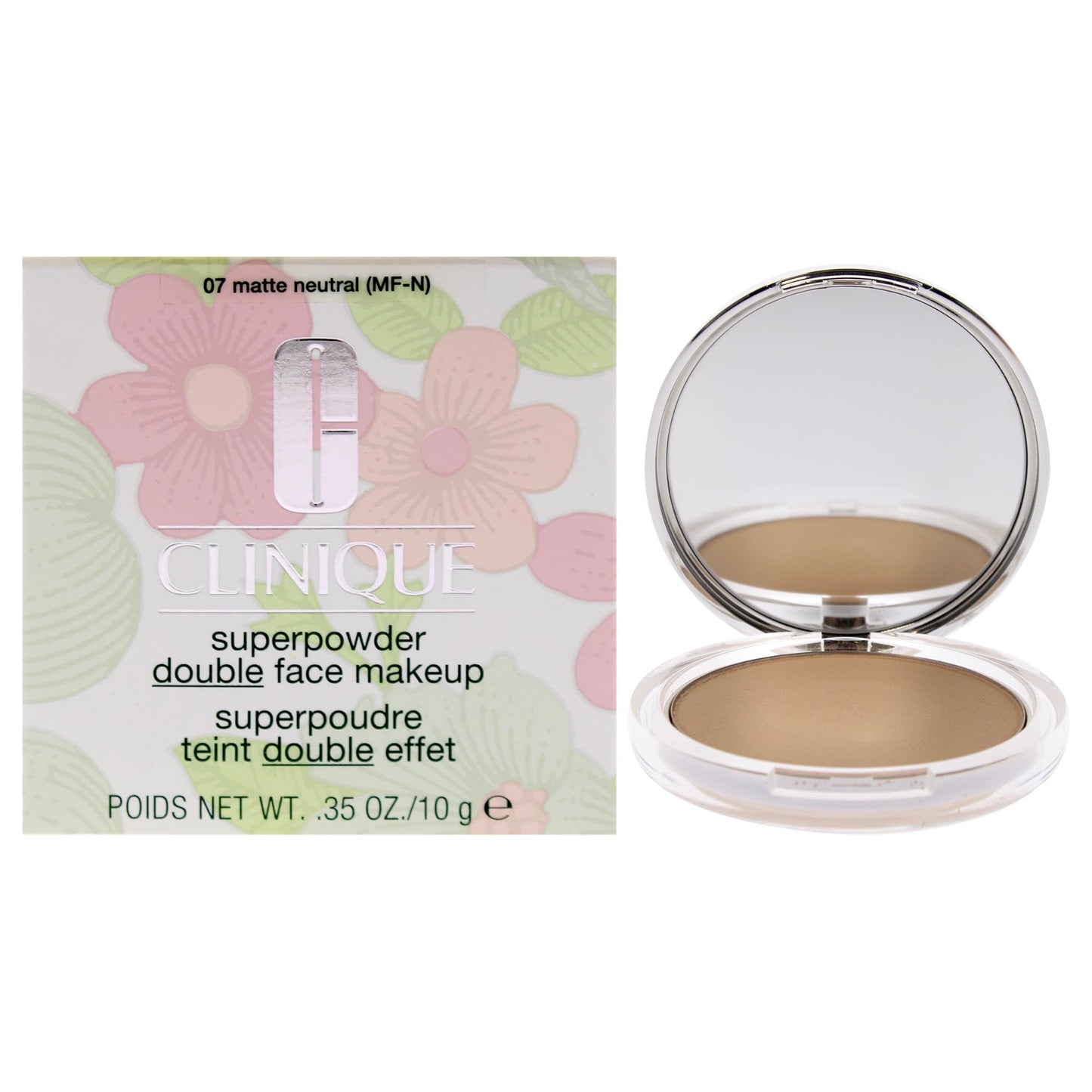 Clinique Superpowder Double Face Powder Foundation Makeup | 2-in-1 Powder + Foundation | Medium Coverage + Matte Finish, 0.35 oz, Light