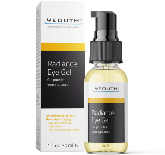 YEOUTH Under Eye Gel with Hyaluronic Acid, Skin Care Targets The Appearance of Puffiness, Dark Circles & Under Eye Bags, Revitalizing Hydrating