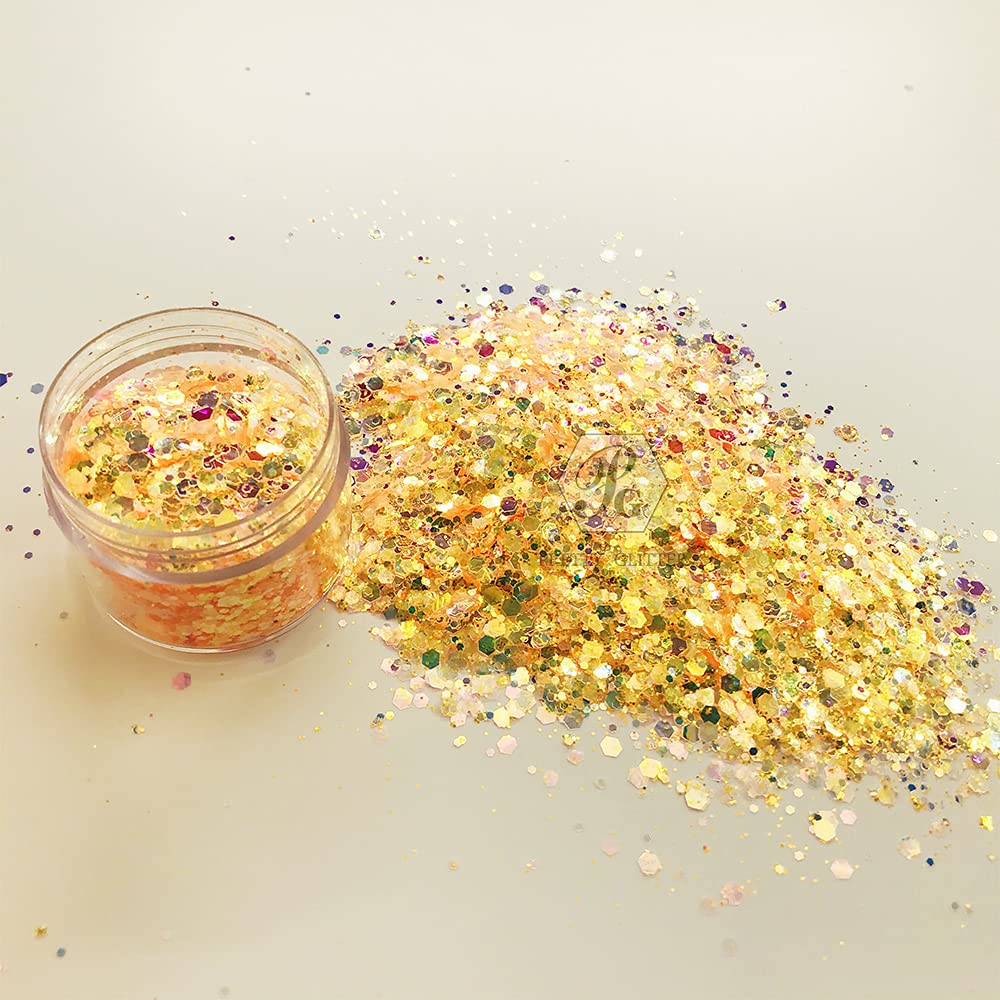 10g High Sparkle Iridescent Chunky Mixes Glitter Opal Sequins Nail Glitter Paillettes Eo-Friendly PET Sequin Nails Art Manicure Material NC06