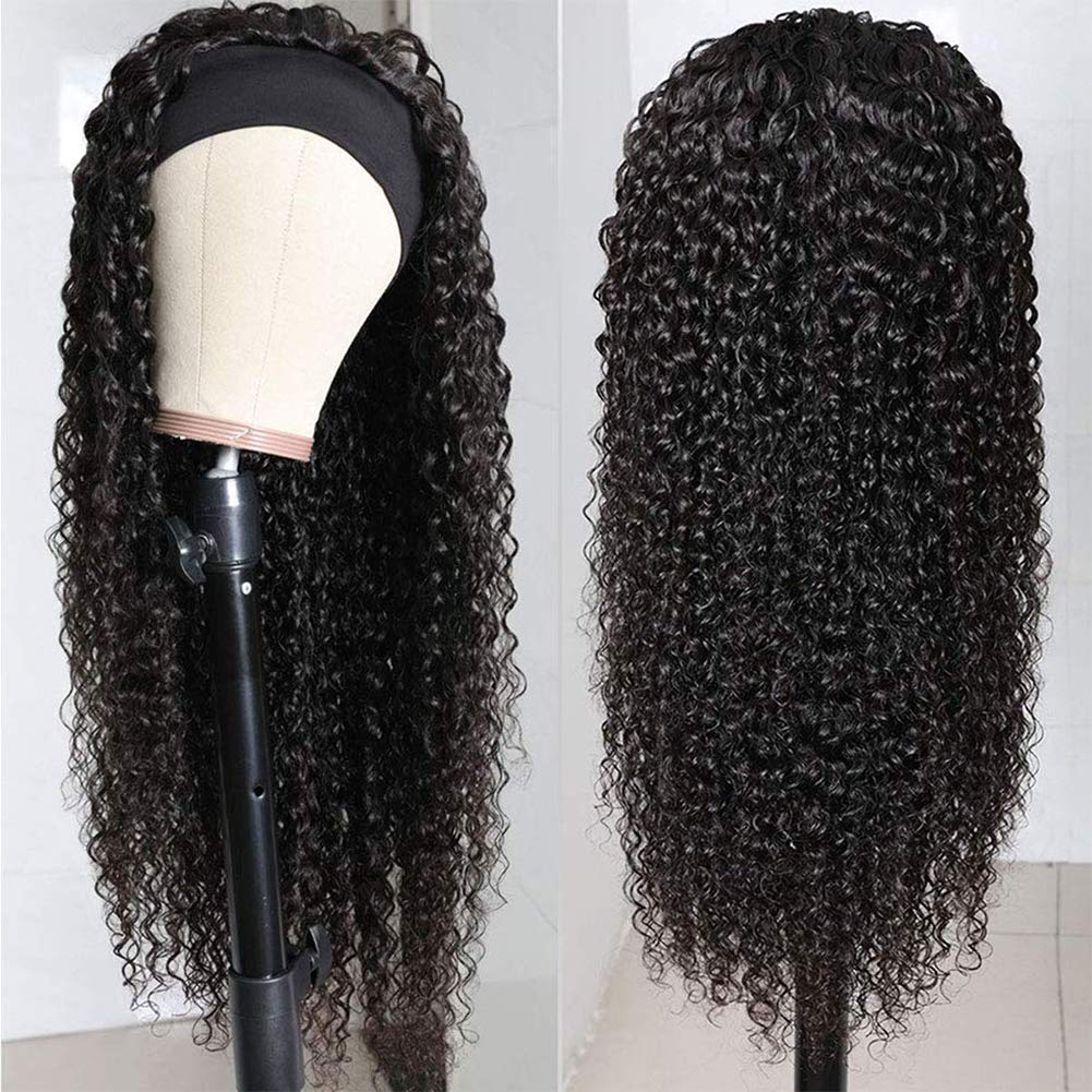 XSY Headband Wig Human Hair Deep Wave 22 Inch Curly Half Wig 150% Density Beauty and Personal Care XSY