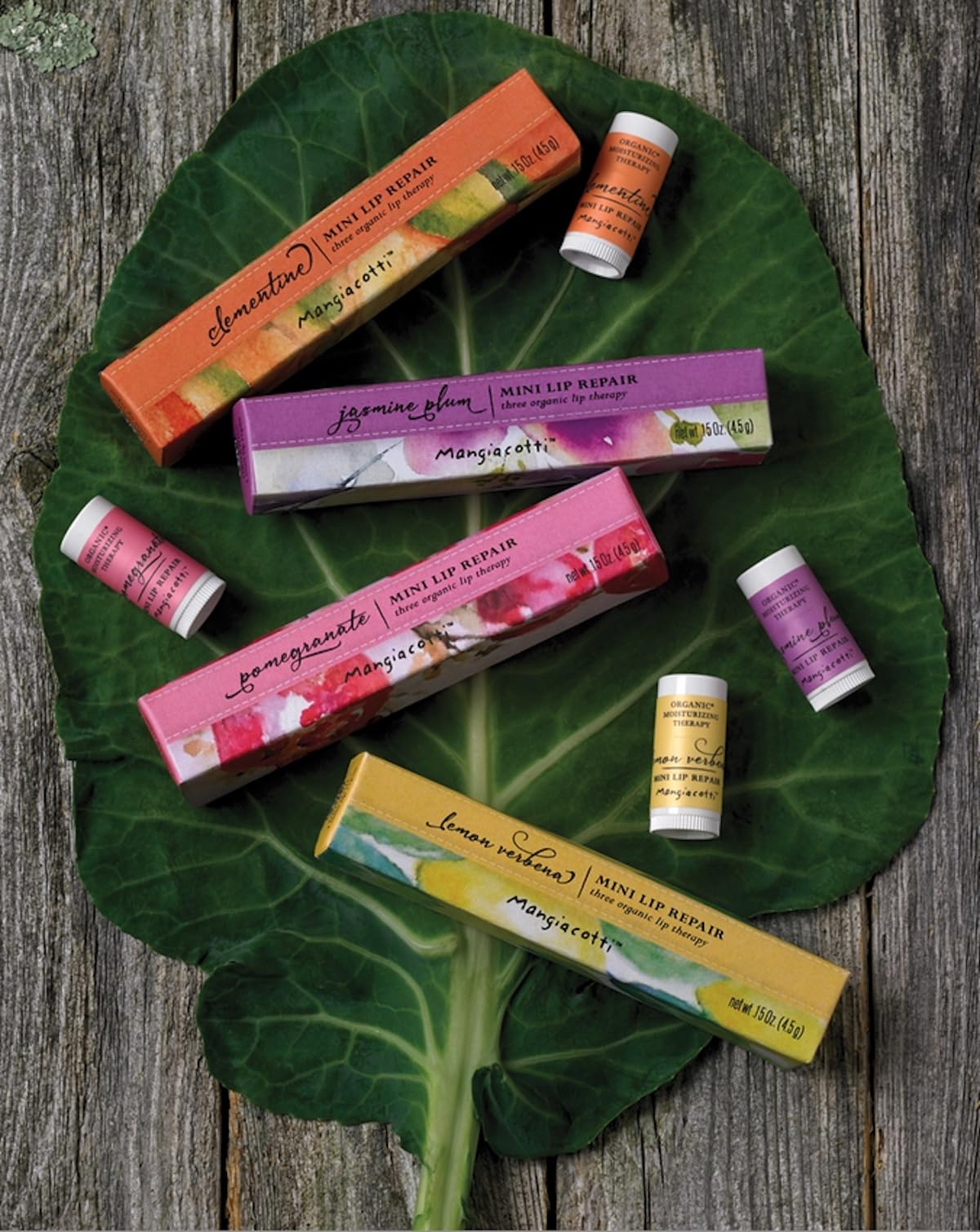 Mangiacotti Lip Balm 3-Pack Small Moisturizing Repair Sticks for Soft Lips Organic Beeswax Mini Balms, .15 Ounce Total, Pomegranate Beauty and Personal Care Mangiacotti