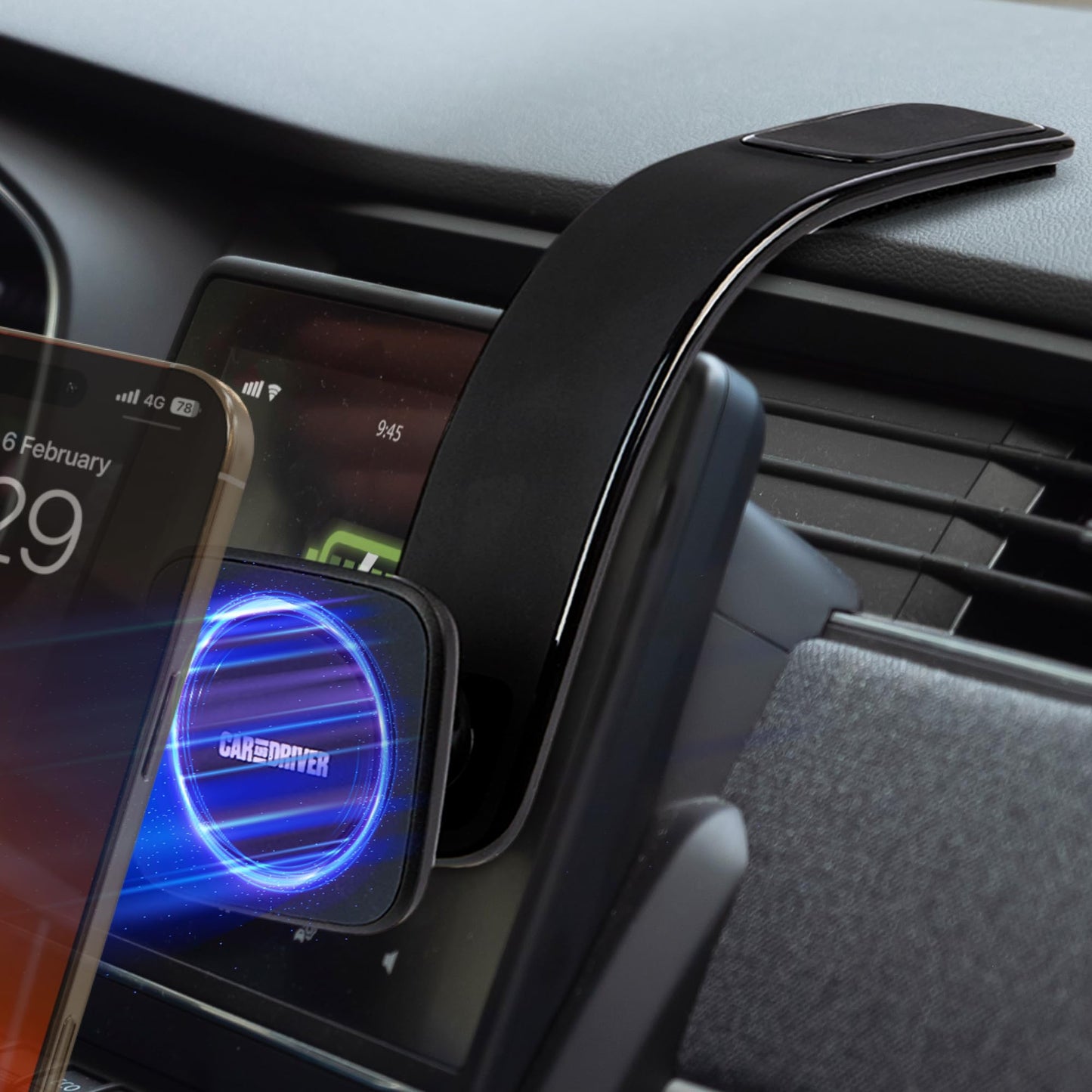 Car and Driver Magnetic Phone Holder for Car, Dashboard Phone Mount with Flexible Aluminum-Alloy Arm, Compatible with MagSafe Devices and iPhone 16…