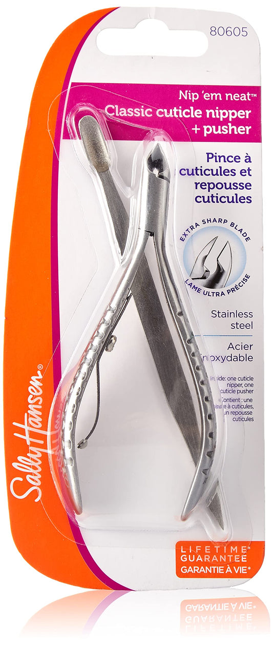 Sally Hansen Beauty Tools, Nip'em Neat-Cuticle Nipper, Pusher, Half Jaw, 1 count, Cuticle Cutter, Cuticle Nipper, Cuticle Clippers, Cuticle Trimmer