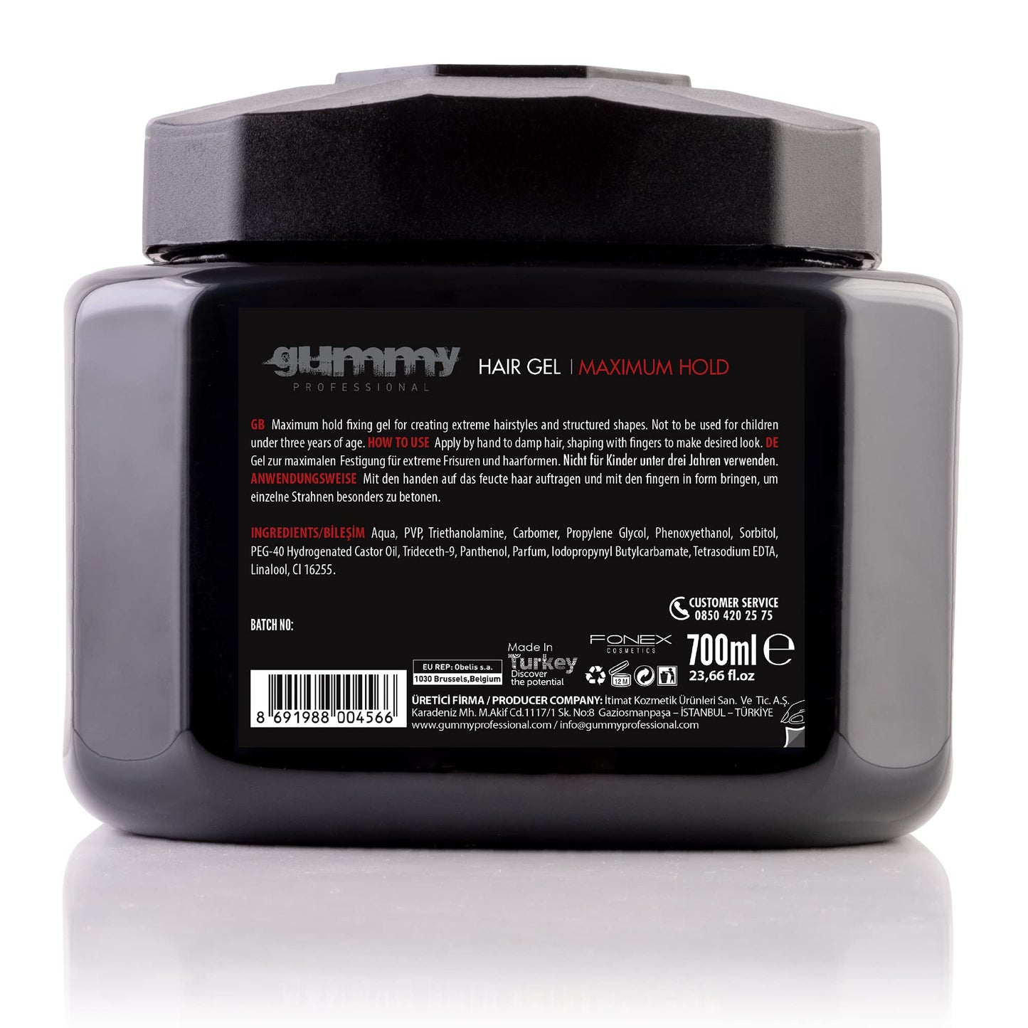 Gummy Professional Hair Gel for Men & Women - Strong Hold Styling, Slick Back Looks, Curls, Braids, Twists, Edge Control, Shine, Neat Styles, Beauty and Personal Care Gummy Default Title