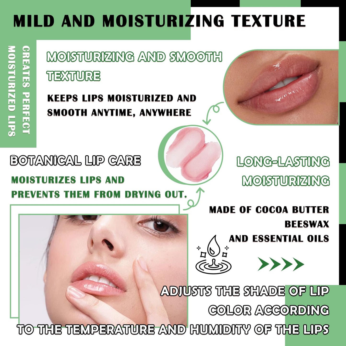 4PCS Aloe Vera Color Changing Lipstick,Temperature Color Change Lip Gloss Makeup Set,Waterproof Long Lasting Aloe Vera Tinted Lip Balm
