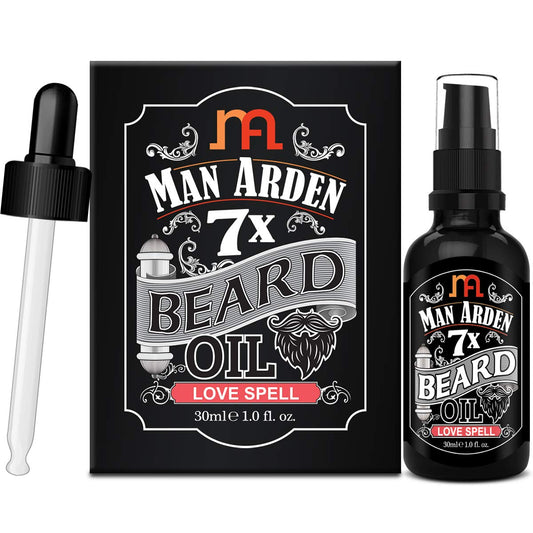 Man Arden 7X Beard Oil 30ml (Love Spell) - 7 Premium Oils Blend for Beard Growth & Nourishment Beauty and Personal Care Man Arden