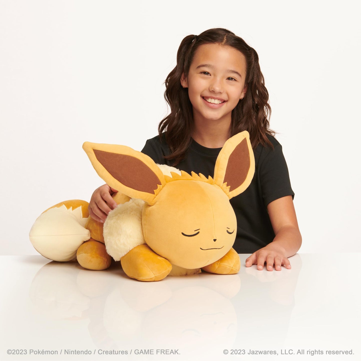 Pokémon Eevee Sleeping Plush - 18-Inch Premium Plush in Sleeping Pose