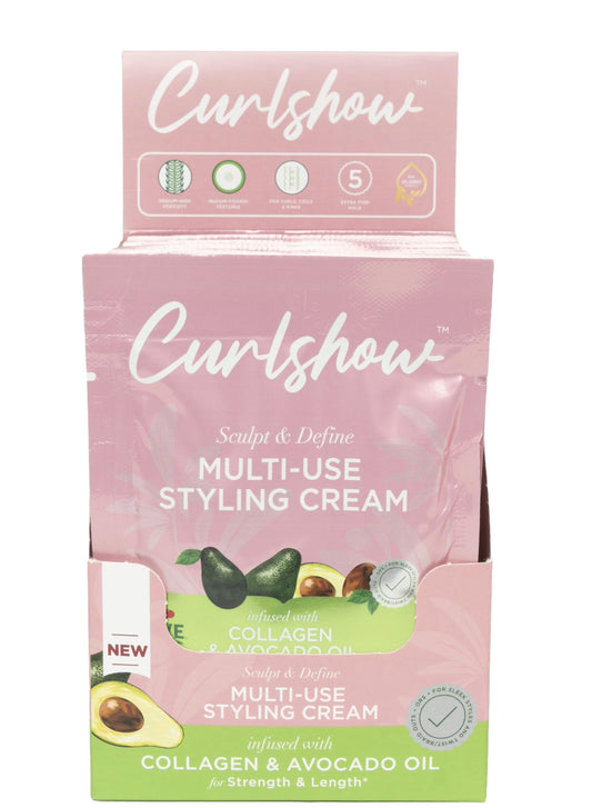 ORS Olive Oil Curlshow Multi-Use Styling Cream Infused with Collagen & Avocado Oil for Strength & Length Travel Packet 1.75 Ounce (Pack of 12)
