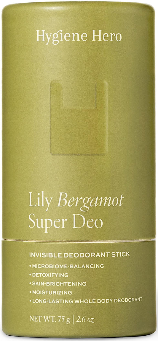 Hygiene Hero Super Deo - Invisible Deodorant Stick - Natural Deodorant for Men and Women - Aluminium Free - Mitigate Ingrown Hair (Lily Bergamot) Beauty and Personal Care Hygiene Hero