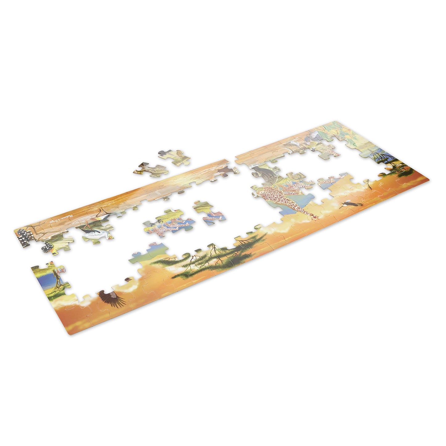 Melissa & Doug African Plains Safari Jumbo Jigsaw Floor Puzzle (100 pcs, Over 4 feet Long)