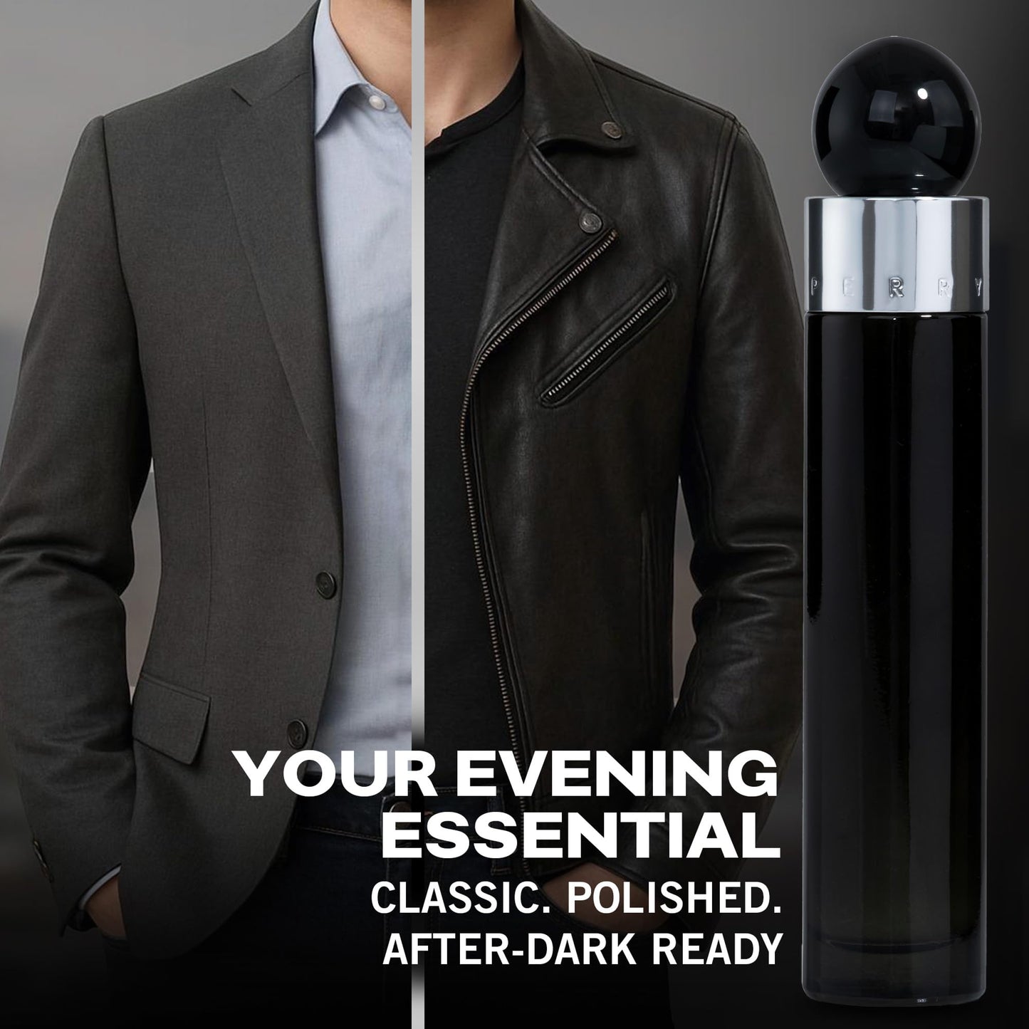 Perry Ellis 360° Black Eau De Toilette Spray for Men - Mens Cologne, Long Lasting Perfume, EDT, Fragrance with Notes of Ginger, Cardamom & Tobacco