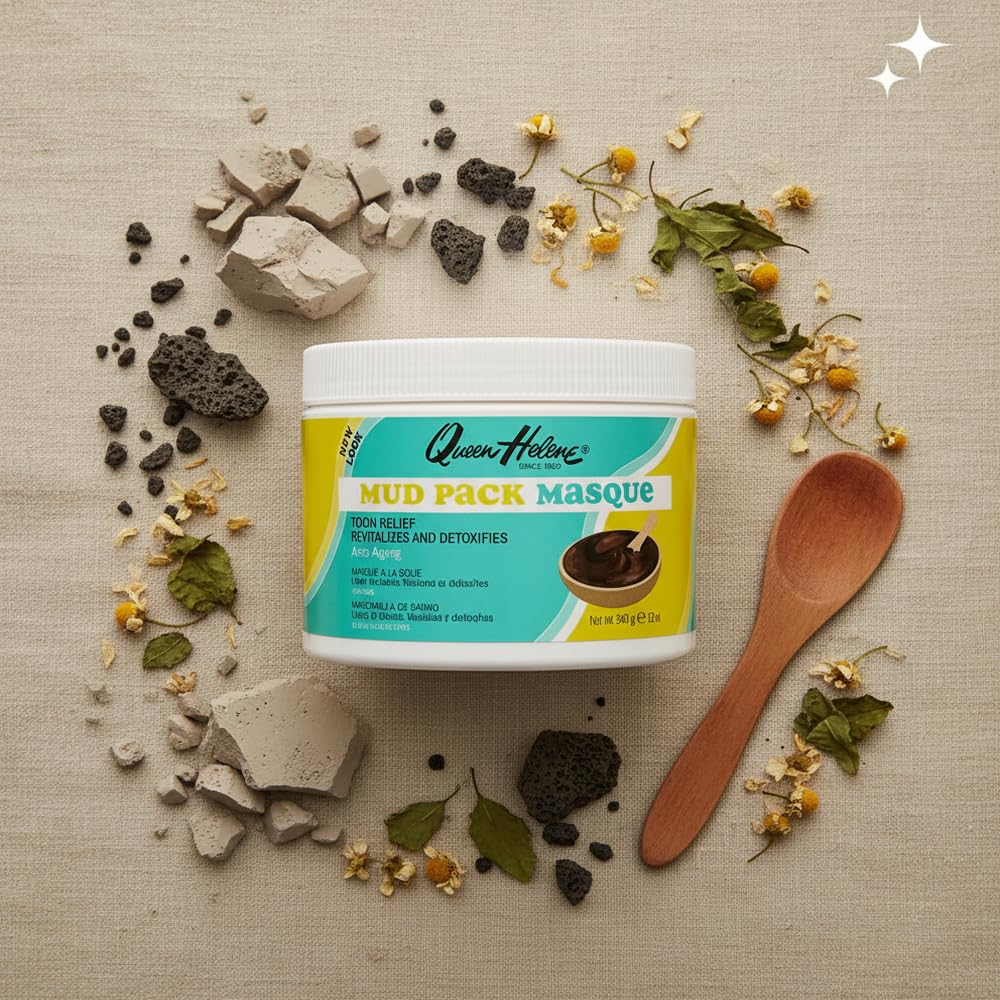 Queen Helene Mud Pack Masque, 12 Ounce, Cleanser, Softening, Smoothening, Tightens Loose Skin, Stimulates Blood Circulation