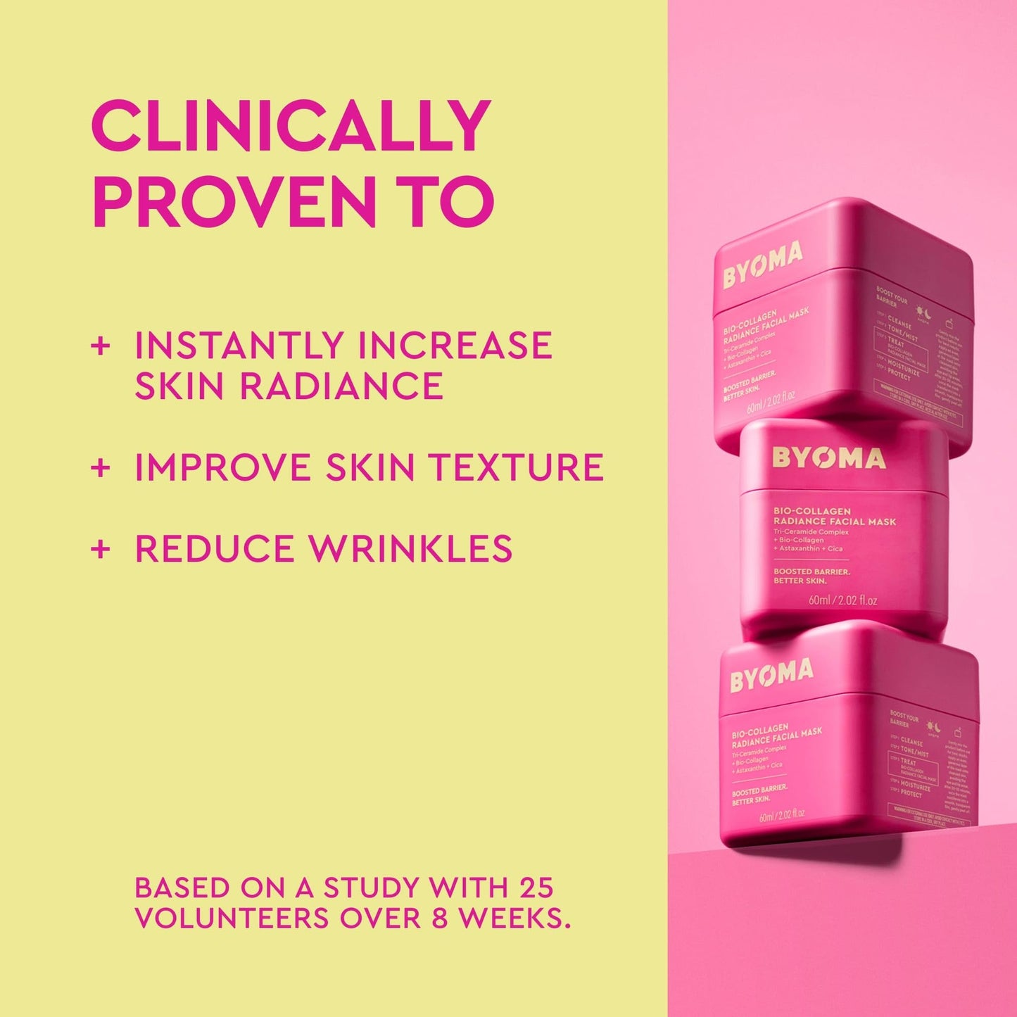BYOMA Bio-Collagen Radiance Facial Mask - Transformative Liquid Sheet Mask for Glass Skin - Instant Radiance, Visibly Improved Elasticity, Reduces Beauty and Personal Care BYOMA
