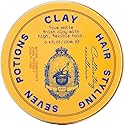 SEVEN POTIONS Hair Clay For Men and Women 3.4 fl oz - High Hold No Shine Hair Pomade For Men - Effortless Hair Styling Product That Leaves No Residue