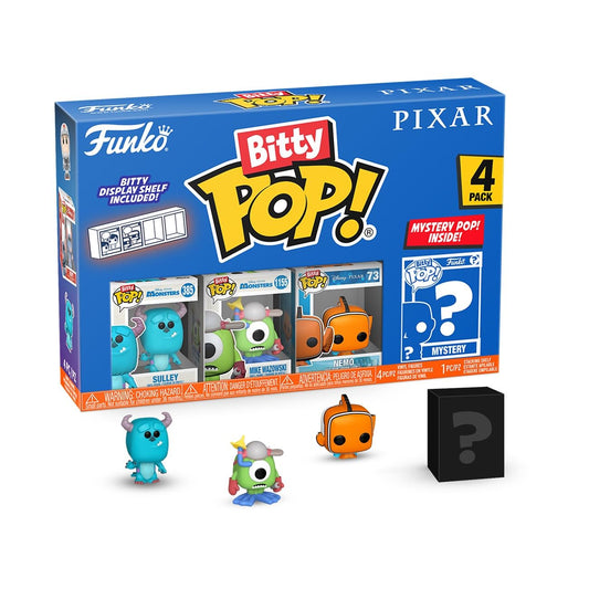 Funko Bitty POP Pixar - 4 Pack - Mike Wazowski, and a Mystery Bitty POP Figure and A Surprise Mystery Mini Figure - 0.9 Inch (2.2 Cm) - Pixar…
